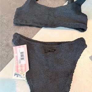 MC2 Saint Barth Kids Black Textured Bikini